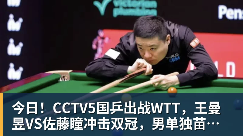今日!CCTV5国乒出战WTT,王曼昱VS佐藤瞳冲击双冠,男单独苗周启豪PK松岛辉空